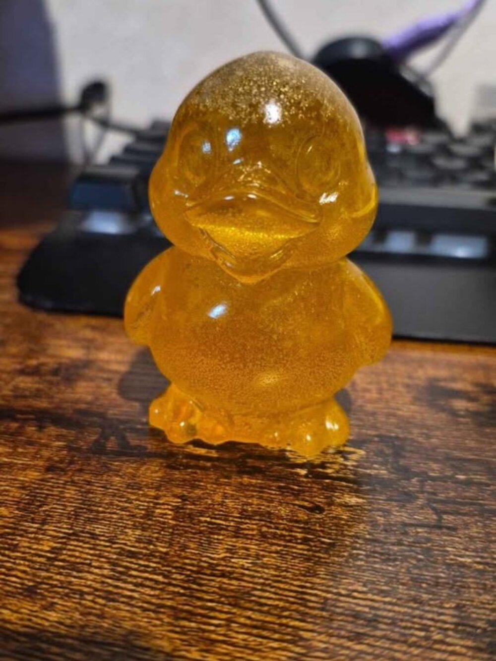 Yellow Resin Duck Figurine. 3" tall. #D2 $6